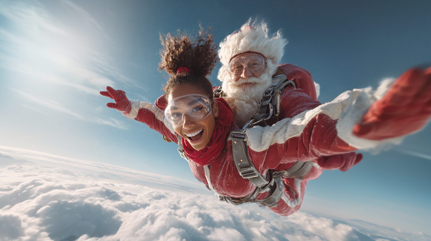 Cadeau de Noël: le saut en parachute en bougogne parachutisme